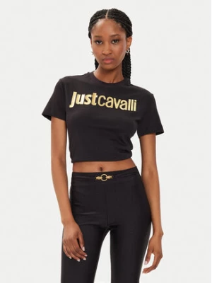 Just Cavalli T-Shirt 76PAHG11 Czarny Slim Fit