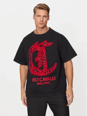 Just Cavalli T-Shirt 77OAHA06 Czarny Regular Fit