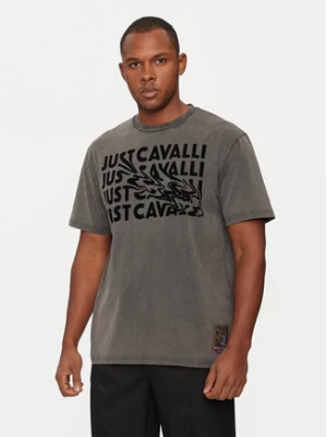 Just Cavalli T-Shirt 77OAHC05 Czarny Regular Fit