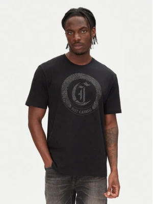 Just Cavalli T-Shirt 78OAHE22 Czarny Regular Fit