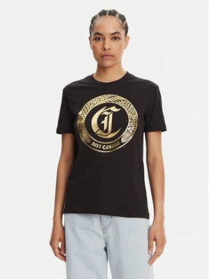 Just Cavalli T-Shirt 78PAHT01 Czarny Regular Fit