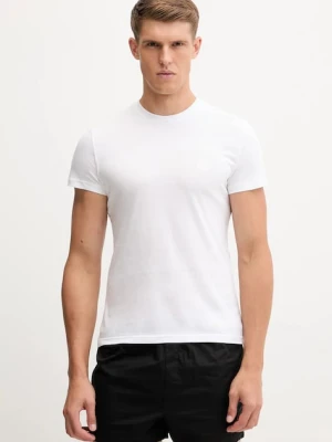 Just Cavalli t-shirt bawełniany 2-pack męski kolor biały gładki 79OAJU03 CJUT1