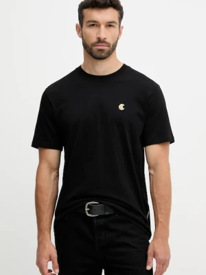 Just Cavalli t-shirt bawełniany męski kolor czarny gładki 79OAHT06 CJ500