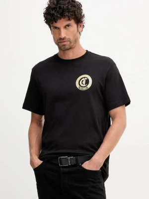 Just Cavalli t-shirt bawełniany męski kolor czarny z nadrukiem 79OAHT11 CJ500