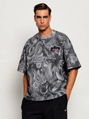 Just Cavalli T-shirt Heron | Oversize fit grafitowy