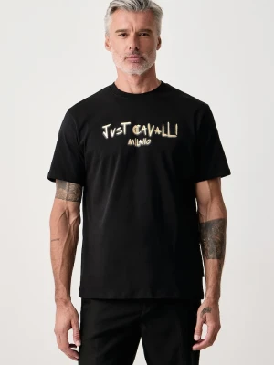 Just Cavalli T-shirt męski bawełniany czarny
