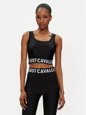 Just Cavalli Top 76PAM204 Czarny Slim Fit