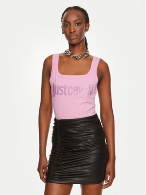 Just Cavalli Top 76PAME03 Różowy Regular Fit