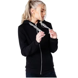 Justhype Drawstring Zip Hoodie HYPWOMHOOD001, Damskie, Czarne, bluzy, bawełna, rozmiar: 34