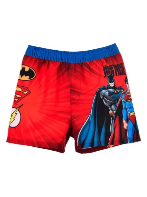 Justice League Szorty kąpielowe "Liga Sprawiedliwości" w kolorze czerwonym rozmiar: 128
