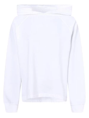 Juvia Damska bluza z kapturem Kobiety Materiał dresowy biały jednolity,