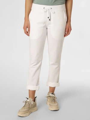 Juvia Damskie spodnie dresowe Kobiety Materiał dresowy biały jednolity,