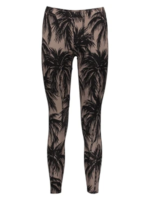 Juvia Legginsy w kolorze czarno-beżowym rozmiar: XXS