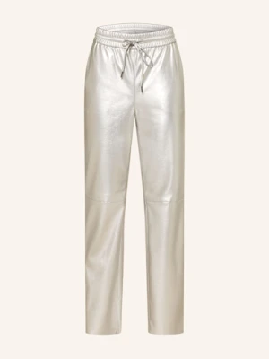 Juvia Spodnie 7/8 Rosa Z Imitacji Skóry silber