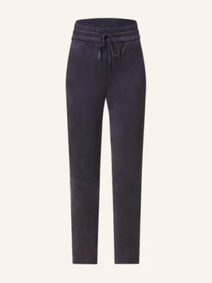 Juvia Spodnie W Stylu Joggingowym O Wyglądzie Skóry blau