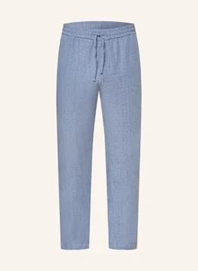Juvia Spodnie Z Lnu Billy Slim Fit blau