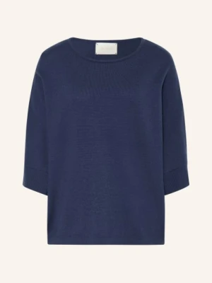 Juvia Sweter Blanca Z Rękawami 3/4 blau GRANATOWY