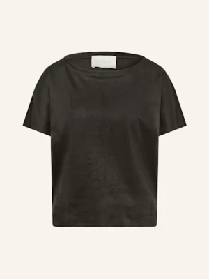 Juvia T-Shirt Fidelia Z Imitacji Skóry schwarz