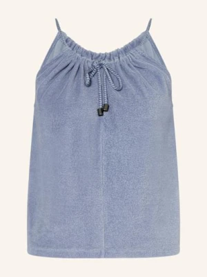 Juvia Top Z Materiału Frotte Floretta blau