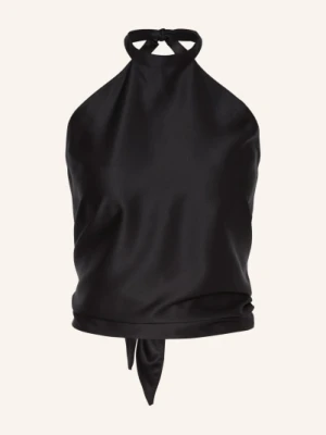 Juvia Top Z Wiązaniem Na Szyi Sissy Z Satyny schwarz