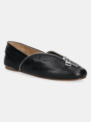 JW Anderson baleriny skórzane Biker Ballerina kolor czarny BL0032 LA0268 999