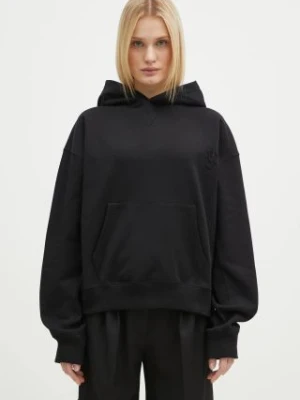 JW Anderson bluza bawełniana Anchor Logo Hoodie kolor czarny z kapturem z aplikacją JW0183.PG1631.999