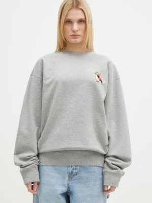 JW Anderson bluza bawełniana Puffin Embroidery Sweatshirt kolor szary z aplikacją JW0207.PG1632.945