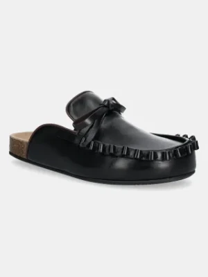 JW Anderson klapki Ruffle Loafer damskie kolor czarny LF0069 LA0323 999