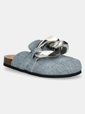 JW Anderson klapki zamszowe damskie kolor niebieski LF0048 LA0238 800