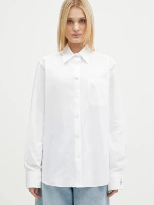 JW Anderson koszula bawełniana Classic Shirt damska kolor biały relaxed z kołnierzykiem klasycznym SH0334.PG1090.001