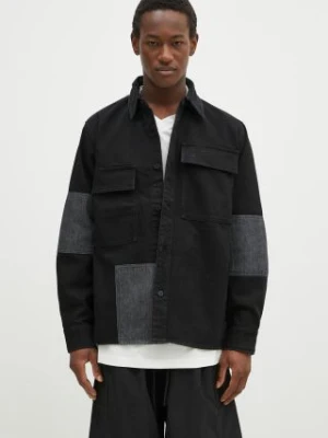 JW Anderson koszula Patchwork Overshirt męska kolor czarny relaxed z kołnierzykiem klasycznym DS0008.PG1594.999