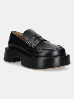 JW Anderson mokasyny skórzane Platform Moccasin męskie kolor czarny FW0168.LA0020.999