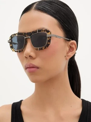 JW Anderson okulary przeciwsłoneczne Jwa03 Geometric damskie kolor brązowy EW0009.FA0426.093
