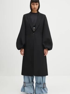 JW Anderson płaszcz Balloon Sleeve damski kolor czarny przejściowy CO0329.PG1679.999