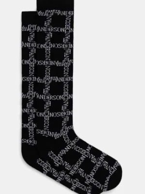 JW Anderson skarpetki Logo Grid Long kolor czarny KW1034.YN0273.901