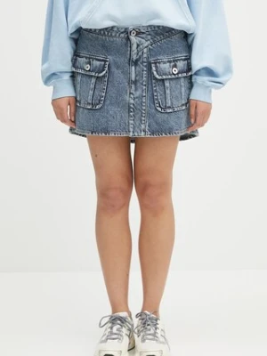 JW Anderson spódnica jeansowa Patch Pocket Mini kolor niebieski mini prosta DK0026.PG1619.172