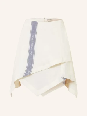 Jw Anderson Spódnica Lniana O Kroju Kopertowym weiss