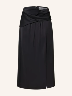 Jw Anderson Spódnica Satynowa W Stylu Kopertowym schwarz