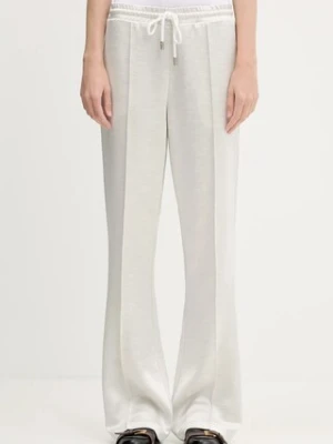 JW Anderson spodnie Drawstring Waist damskie kolor beżowy dzwony high waist TR0399.PG1693.002
