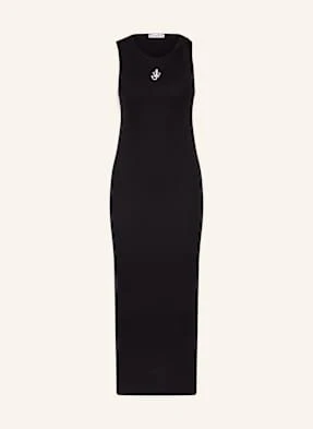 Jw Anderson Sukienka Z Dżerseju schwarz