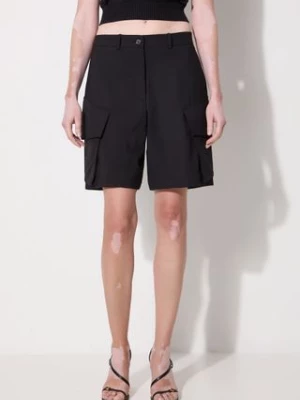 JW Anderson szorty wełniane Cargo Tailored Shorts kolor czarny gładkie high waist SR0094.PG1321.999