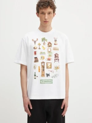 JW Anderson t-shirt bawełniany Diorama Printed męski kolor biały z nadrukiem JT0288.PG1551.001