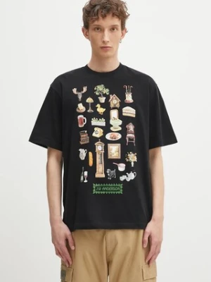 JW Anderson t-shirt bawełniany Diorama Printed męski kolor czarny z nadrukiem JT0288.PG1551.999