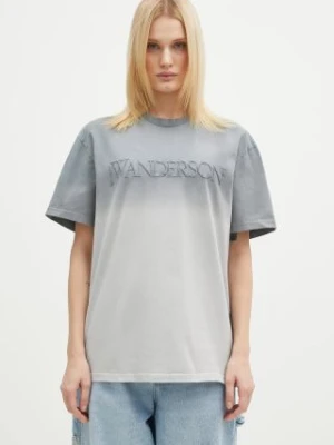 JW Anderson t-shirt bawełniany Logo Embroidery Gradient T-Shirt kolor szary wzorzysty JT0244.PG1551.929