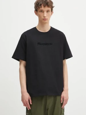 JW Anderson t-shirt bawełniany Logo Embroidery męski kolor czarny z aplikacją JT0258.PG1510.999