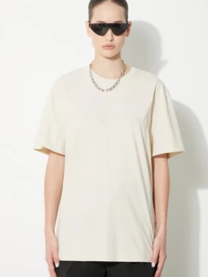 JW Anderson t-shirt bawełniany Logo Embroidery T-Shirt damski kolor beżowy JT0218.PG0980.132