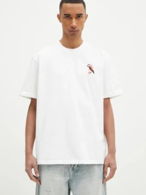 JW Anderson t-shirt bawełniany Puffin Embroidery T-Shirt kolor biały z aplikacją JT0249.PG1606.001