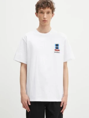 JW Anderson t-shirt bawełniany Window Embroidery męski kolor biały z aplikacją JT0283.PG1510.001