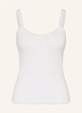 Jw Anderson Top Z Dzianiny weiss