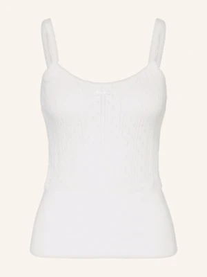 Jw Anderson Top Z Dzianiny weiss